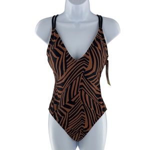 NWT Hurley UPF50+ Geometric Full-piece  Swimsuit Women’s Small